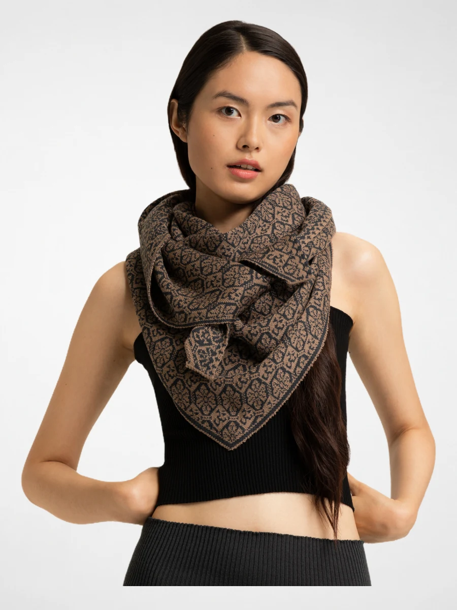 <b>Stola FlowerOm</b> <i>classic</i> taupe-graphit