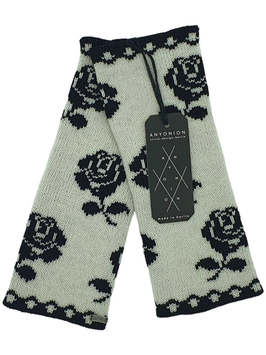 Handwärmer Rosen schwarz-weiss