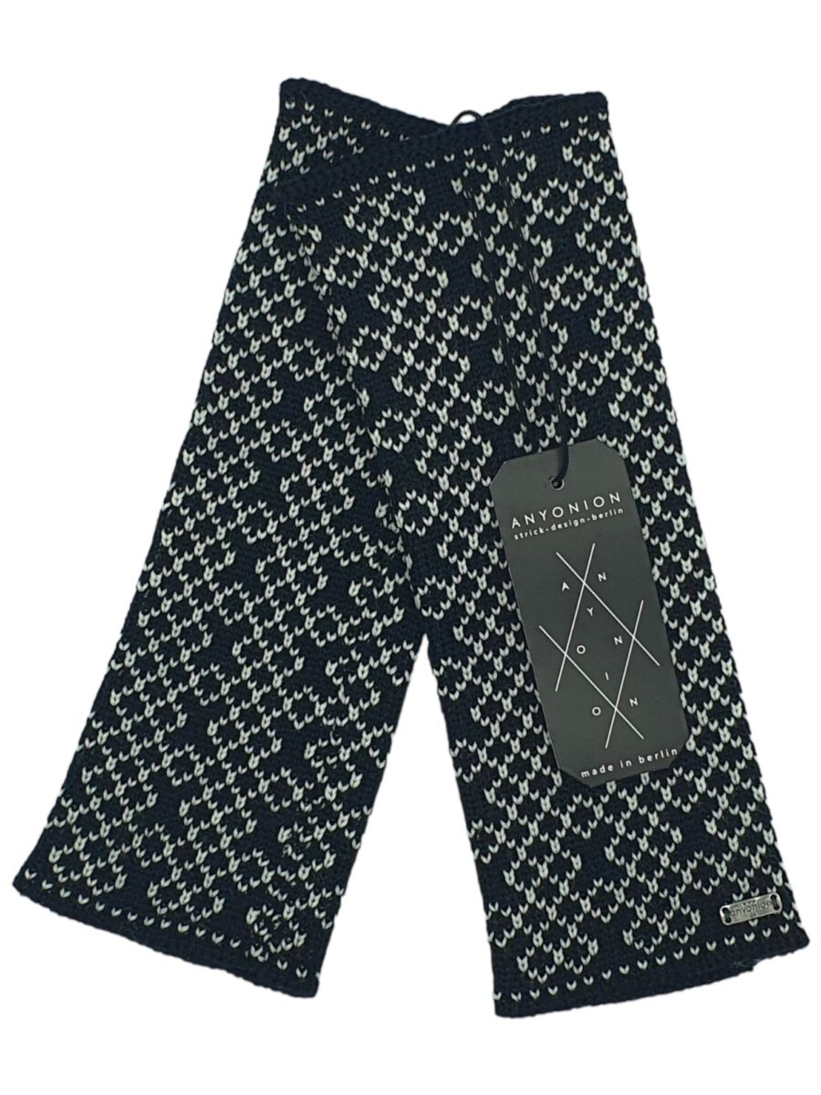 Handwärmer Raute - schwarz-weiß