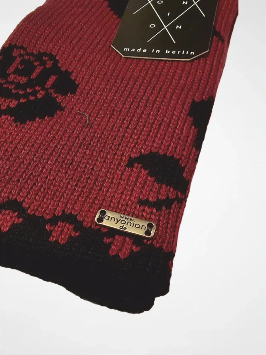 <b>Handwärmer</b> <b>Rosen</b> bordeaux-schwarz