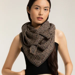 Stola FlowerOm - taupe-graphit - <i>classic</i>